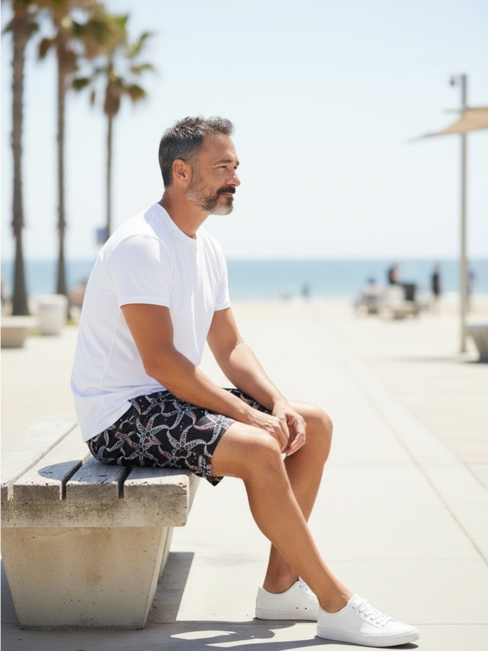 Navy Starfish-Patterned Shorts - Picture 5 of 5